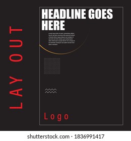 Plantilla de diseño de afiches y volantes con estilo de círculos. Uso para presentación de carátula de Leaflet fondo plano abstracto y disposición
