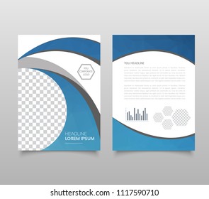 poster flyer pamphlet brochure cover design layout space for photo background with polygonal style, vector illustration template in A4 size. 