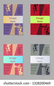 poster flyer pamphlet brochure cover design layout space for photo background, vector illustration template in A4 size