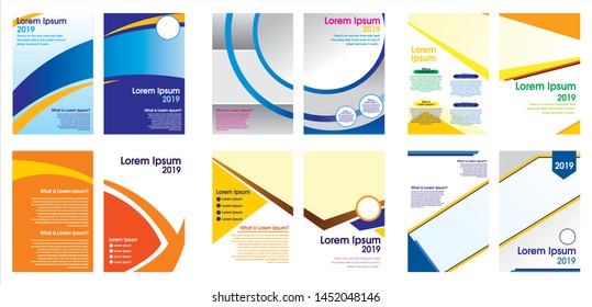 poster flyer pamphlet brochure cover banner magazine book design layout space for photo background.abstract. a4 / F4. Set Design 6. 2 Flip