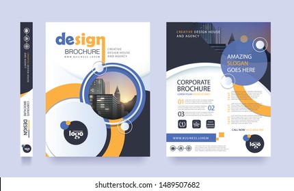 poster flyer pamphlet brochure cover design layout space for photo background, vector template in A4 size