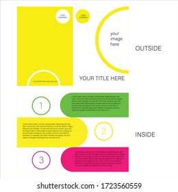 poster flyer pamphlet brochure cover design layout vector illustration template in A4 size for business office or school