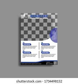 Poster flyer pamphlet brochure cover design layout space for photo background. Design template Vector