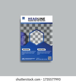 Poster flyer pamphlet brochure cover design layout space for photo background. Design template Vector