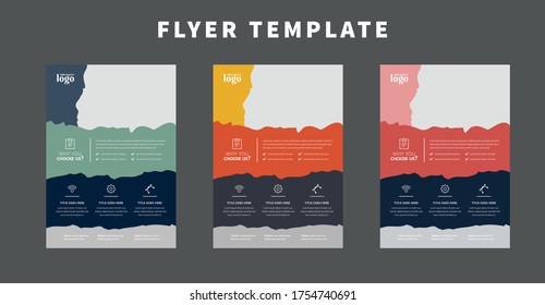 Poster Flyer Pamphlet Brochure Cover Design Layout Space For Photo Background, Vector Template Template In A4 Size