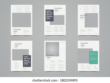 poster flyer pamphlet brochure cover design layout space for photo background, vector template in A4 size