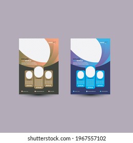 poster flyer pamphlet brochure cover design layout space for photo background, vector template in A4 size