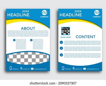 poster flyer pamphlet brochure cover design layout space for photo background, vector template in A4 size