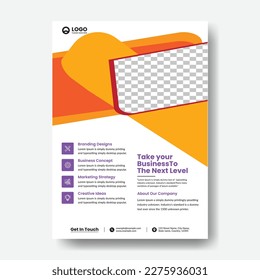 poster flyer pamphlet brochure cover design layout space for photo background, vector illustration template in A4 size