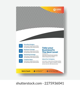 poster flyer pamphlet brochure cover design layout space for photo background, vector illustration template in A4 size