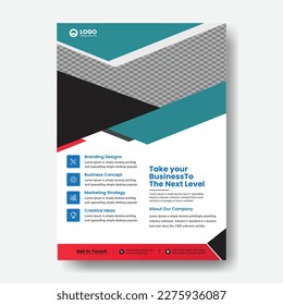 poster flyer pamphlet brochure cover design layout space for photo background, vector illustration template in A4 size