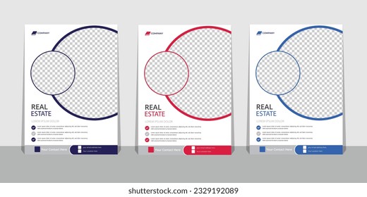 Plakatflyer-Broschüre für die Gestaltung des Layoutbildes für Fotohintergrund, Vektorgrafik-Vorlage in A4-Größe