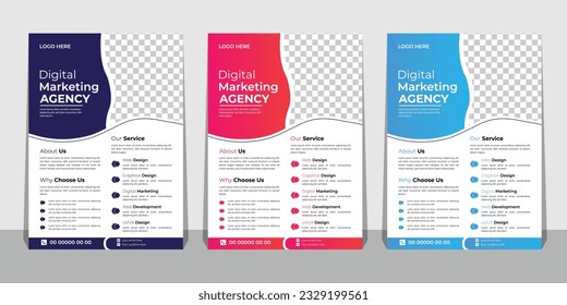 poster flyer pamphlet brochure cover design layout space for photo background, vector illustration template in A4 size
