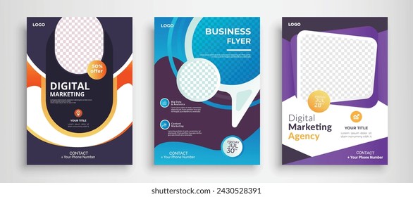 poster flyer pamphlet brochure cover design layout space for photo