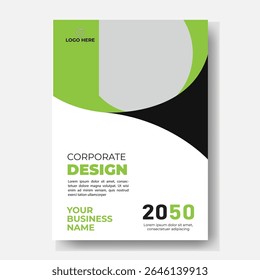 Folheto de panfleto de folheto de folheto de capa espaço de layout de design para plano de fundo da foto, modelo de ilustração vetorial em tamanho A4	