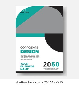 Folheto de panfleto de folheto de folheto de capa espaço de layout de design para plano de fundo da foto, modelo de ilustração vetorial em tamanho A4	