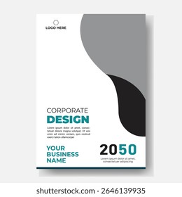 Folheto de panfleto de folheto de folheto de capa espaço de layout de design para plano de fundo da foto, modelo de ilustração vetorial em tamanho A4	