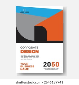 Folheto de panfleto de folheto de folheto de capa espaço de layout de design para plano de fundo da foto, modelo de ilustração vetorial em tamanho A4	