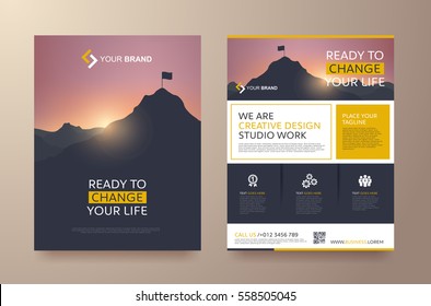 poster flyer pamphlet brochure cover design layout space for photo background, vector template in A4 size