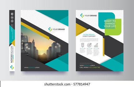 Poster Flyer Pamphlet Brochure Cover Design Layout Space For Photo Background, Vector Template In A4 Size