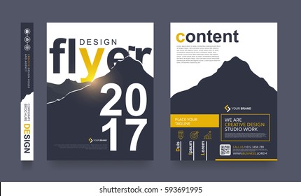 poster flyer pamphlet brochure cover design, vector template in A4 size