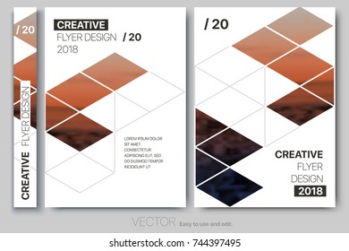 Poster flyer pamphlet brochure, cover design annual report, vector template, leaflet, magazine a4 size. Minimalistic design background