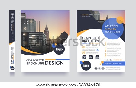 poster flyer pamphlet brochure cover design layout space for photo background, vector illustration template in A4 size ストックフォト © 