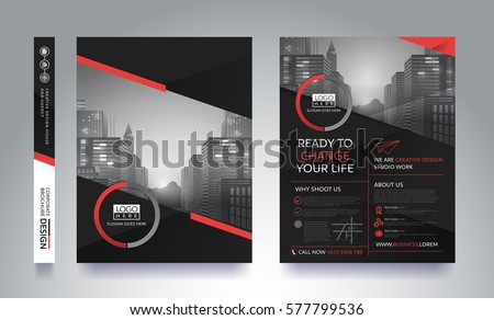 poster flyer pamphlet brochure cover design layout space for photo background, vector template in A4 size