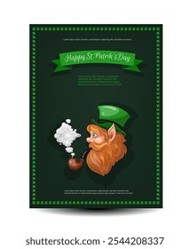 
Poster flyer for St. Patrick's Day. Handmade drawing. Vector.