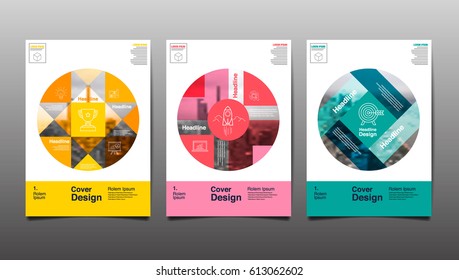 Poster , Flyer Template, Circle Abstract Background, vector Illustration