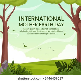 Poster flyer template for international mother earth day celebration