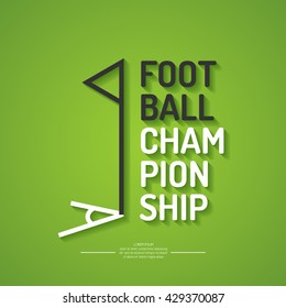 Poster for the football championship. Vector illustration.