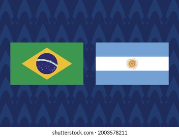 Poster of a football match between the national teams of Brazil and Argentina.