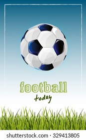 poster with football print and grass