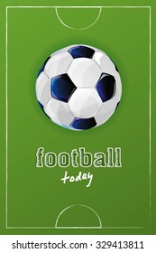 poster with football print and grass