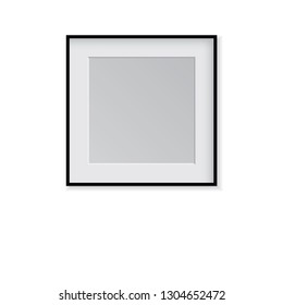 poster frame isolated on a orange background