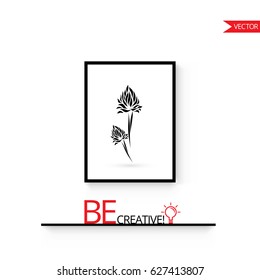 Poster frame mock up. Vector illustration isolated on white background for interior