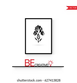 Poster frame mock up. Vector illustration isolated on white background for interior