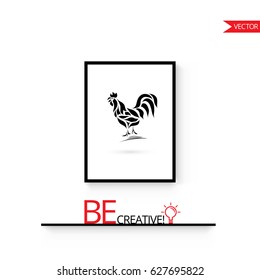 Poster frame mock up. Vector illustration isolated on white background for interior