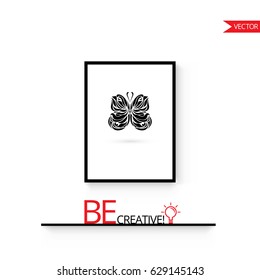 Poster frame mock up. Vector illustration isolated on white background for interior