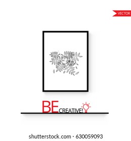 Poster frame mock up. Vector illustration isolated on white background for interior