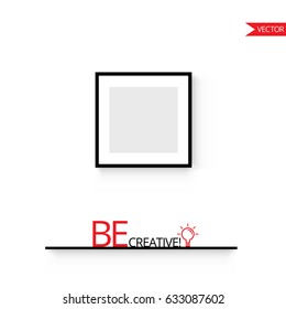 Poster frame mock up. Vector illustration isolated on white background for interior