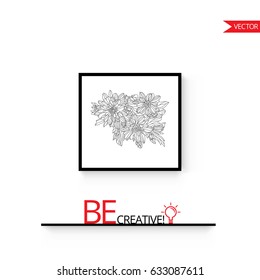 Poster frame mock up. Vector illustration isolated on white background for interior