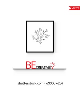 Poster frame mock up. Vector illustration isolated on white background for interior