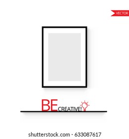 Poster frame mock up. Vector illustration isolated on white background for interior