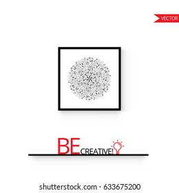 Poster frame mock up. Vector illustration isolated on white background for interior