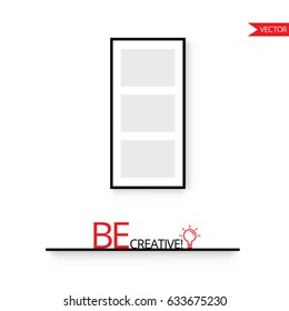 Poster frame mock up. Vector illustration isolated on white background for interior