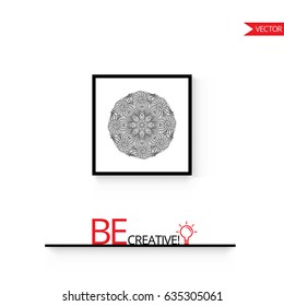 Poster frame mock up. Vector illustration isolated on white background for interior