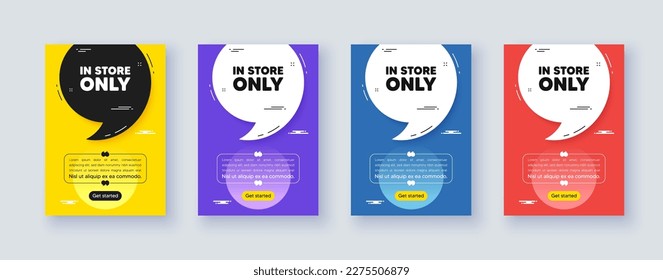 Poster frame with quote, comma. In store sale tag. Special offer price sign. Advertising discounts symbol. Quotation offer bubble. Store sale message. Vector
