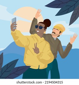 poster of friends doing a selfie